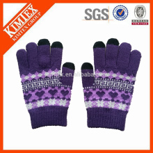 Fabrique des gants en tricot acrylique / gants jacquard / gants d&#39;hiver